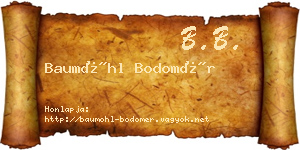 Baumöhl Bodomér névjegykártya